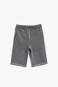 KOTON, Pantaloni scurti cu snur si buzunare laterale, Gri KOTON, Pantaloni scurti cu snur si buzunare laterale, Gri