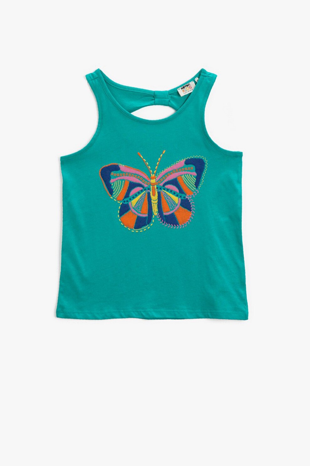 KOTON, Top cu broderii, Verde persan, 116-122 CM