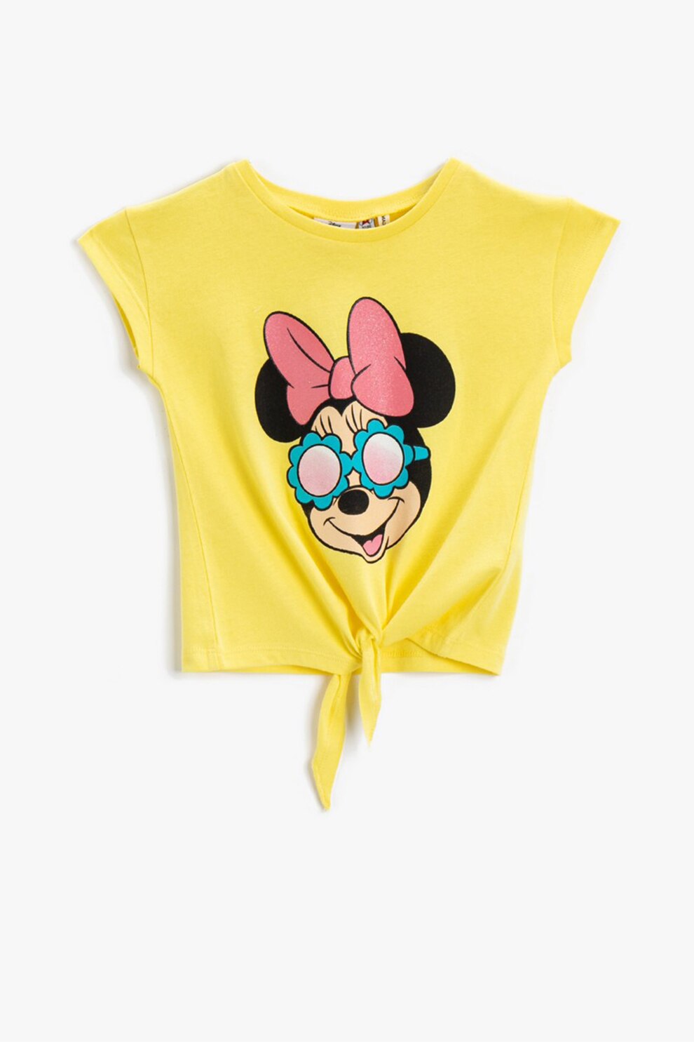 KOTON, Tricou cu snur in talie, Galben