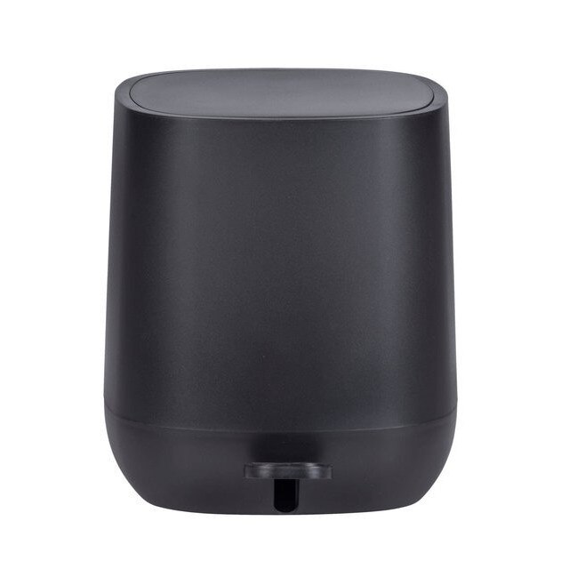Cos de gunoi cu pedala DAVOS, Negru mat, 5 L, Wenko