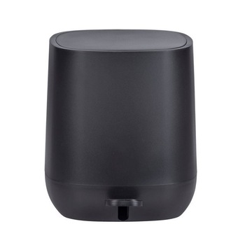 Cos de gunoi cu pedala DAVOS, Negru mat, 5 L, Wenko Cos de gunoi cu pedala DAVOS, Negru mat, 5 L, Wenko