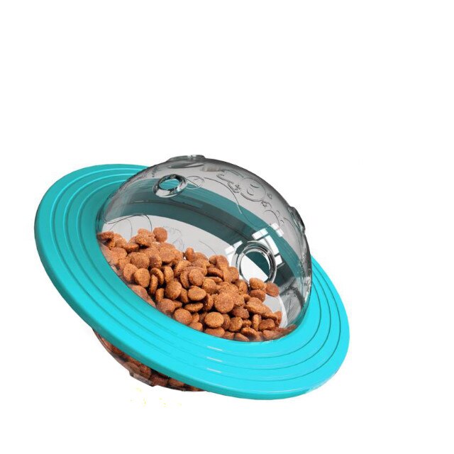 Jucarie interactiva pentru caini, cu eliberare de mancare, pentru stimularea inteligentei, MyDays, Albastru