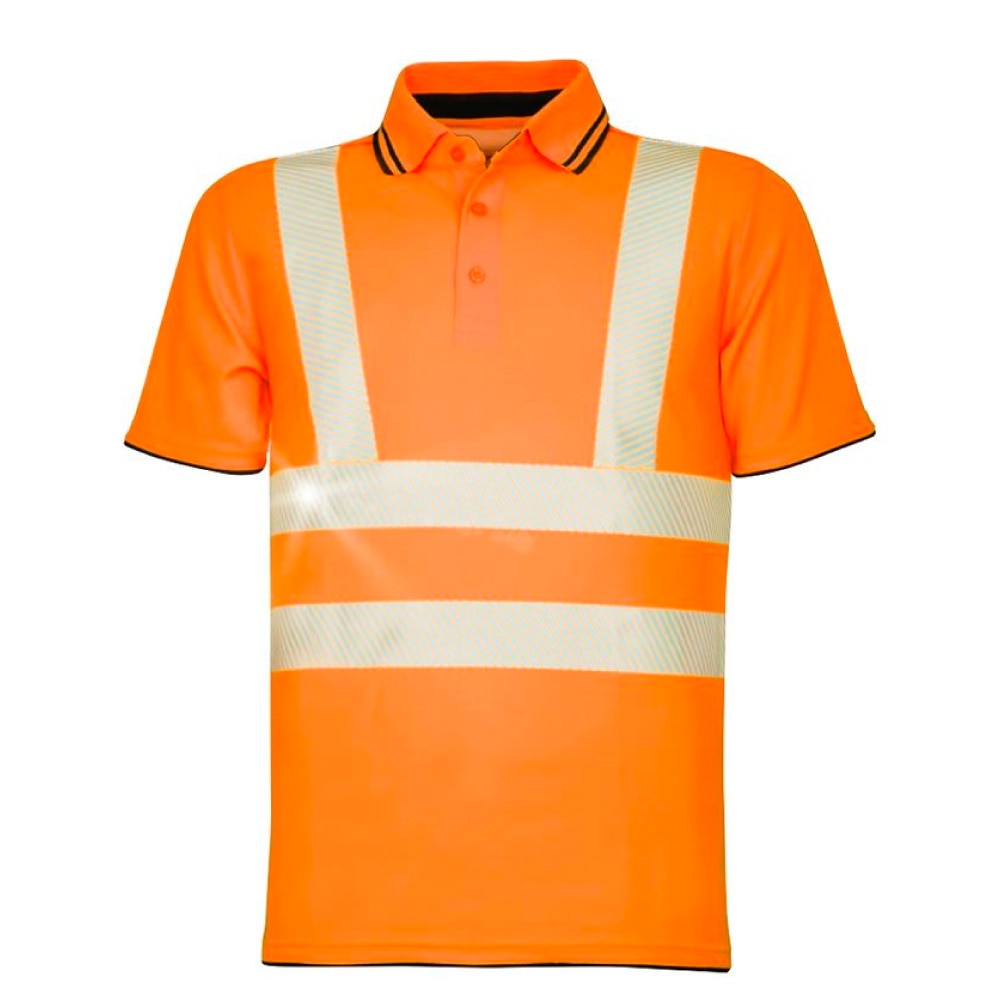 Tricou polo reflectorizant cu maneca scurta SIGNAL, culoare portocaliu, marimea M