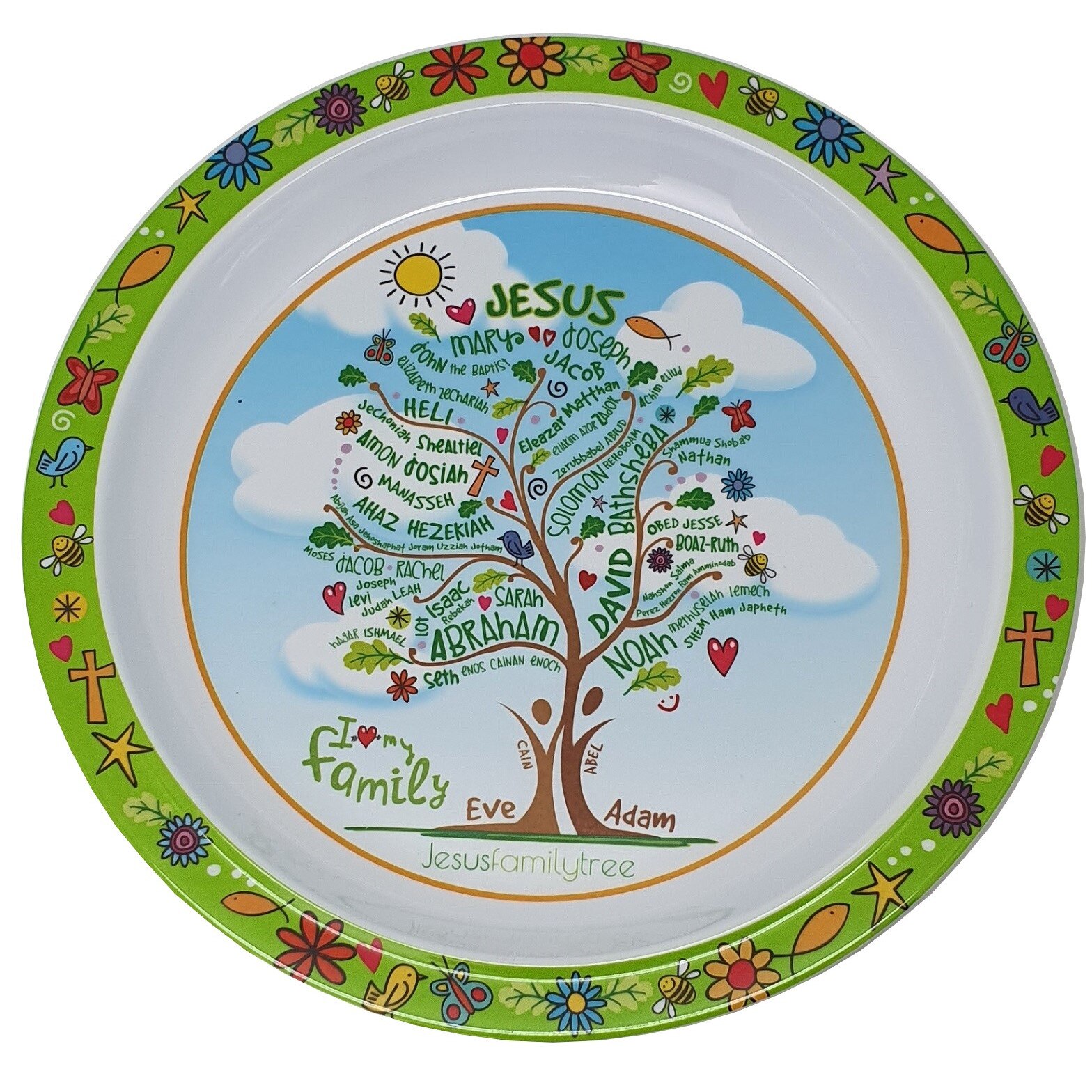 Farfurie Gemma, pentru copii, 21 cm, verde, 4Stx