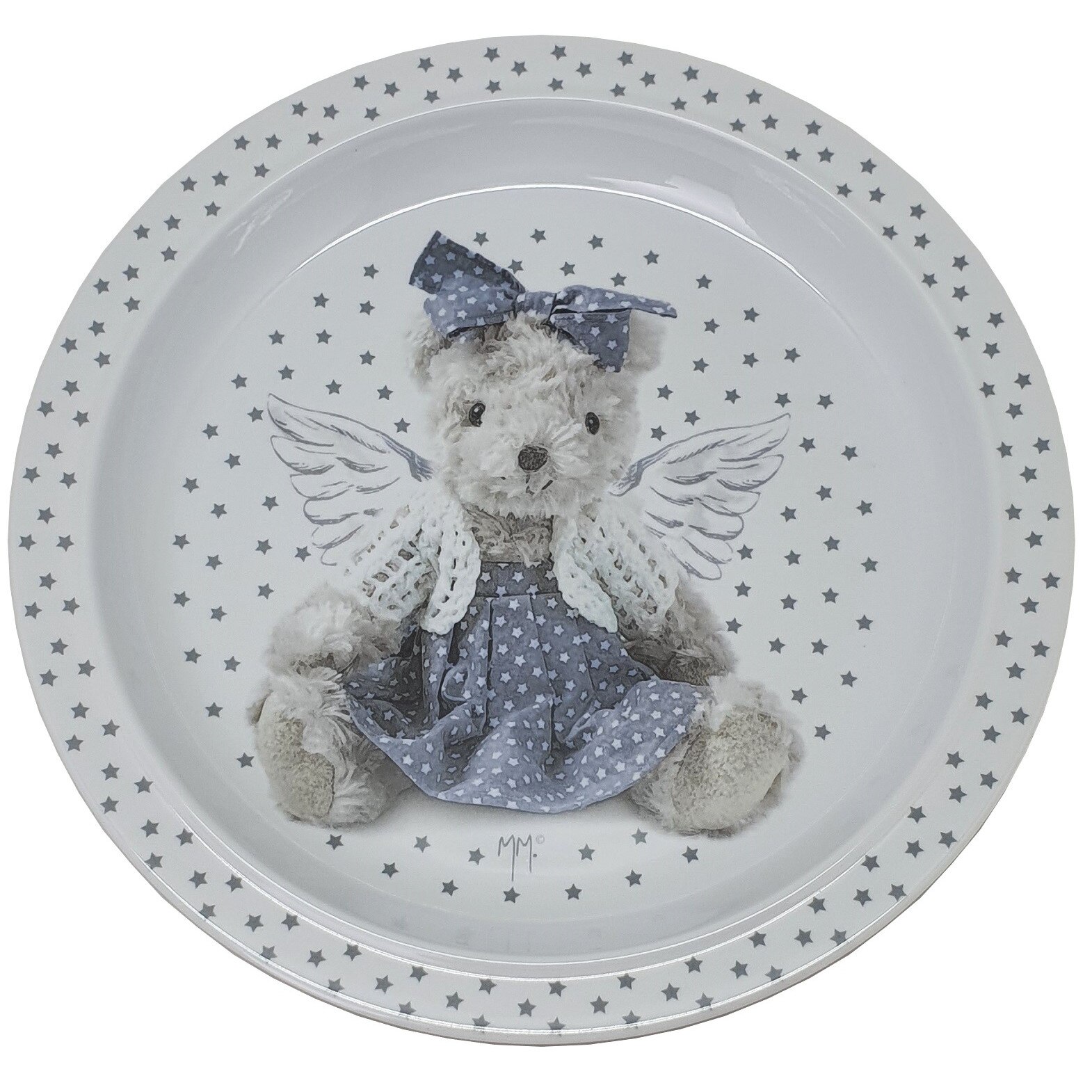 Farfurie Gemma, pentru copii, 21 cm, gri, 6Stx