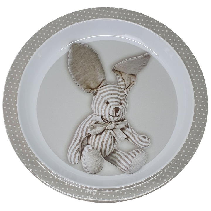 Gemma 2Stx Tányér, gyerekeknek, 21 cm, fehér