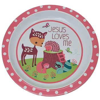 Farfurie Gemma, pentru copii, 21 cm, roz, 11Stx Farfurie Gemma, pentru copii, 21 cm, roz, 11Stx