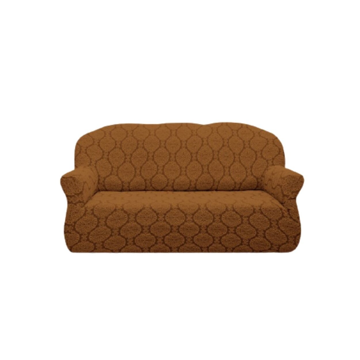 Husa Multielastica Jacquard, Pentru Canapea 3 Locuri, Model 3, Maro Deschis