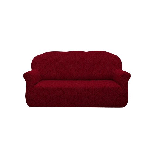 Husa Multielastica Jacquard, Pentru Canapea 3 Locuri, Model 3, Bordo