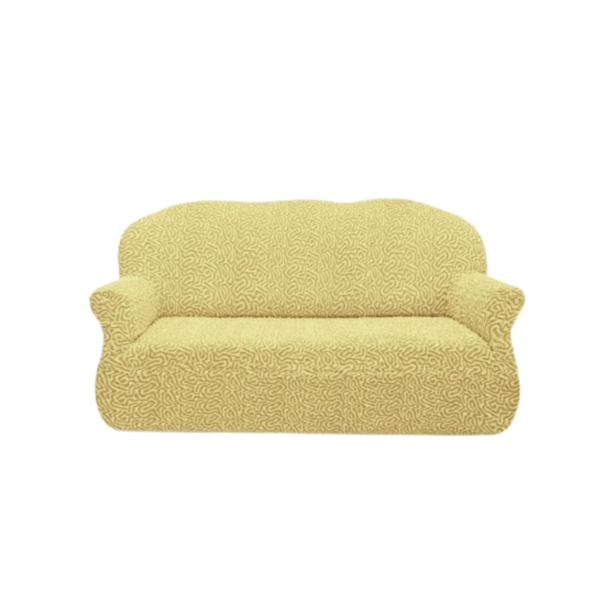 Husa Multielastica Jacquard, Pentru Canapea 3 Locuri, Model 7, Crem