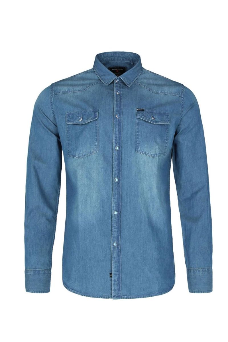Camasa barbati, Volcano, M09216-W20 606, Denim, Albastru, Albastru