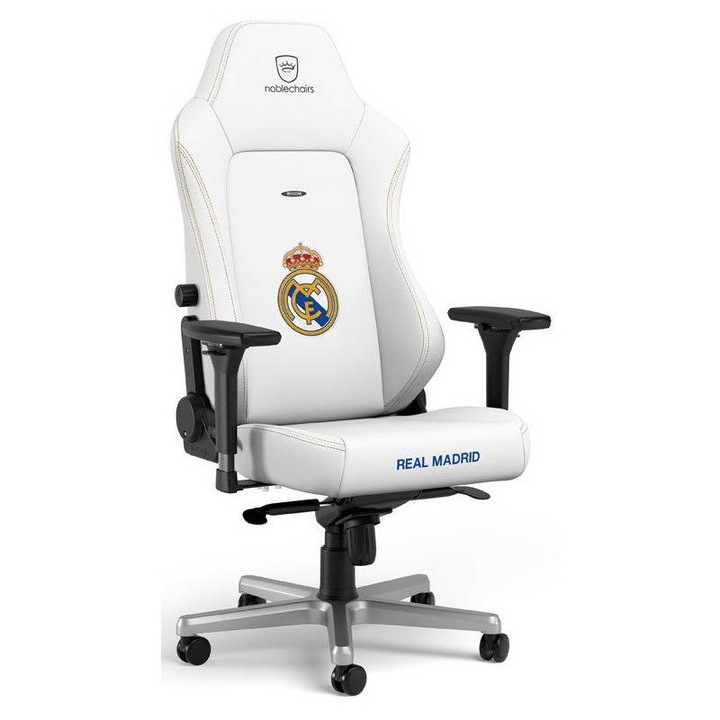 Scaun Gaming NobleChairs HERO Real Madrid Edition White
