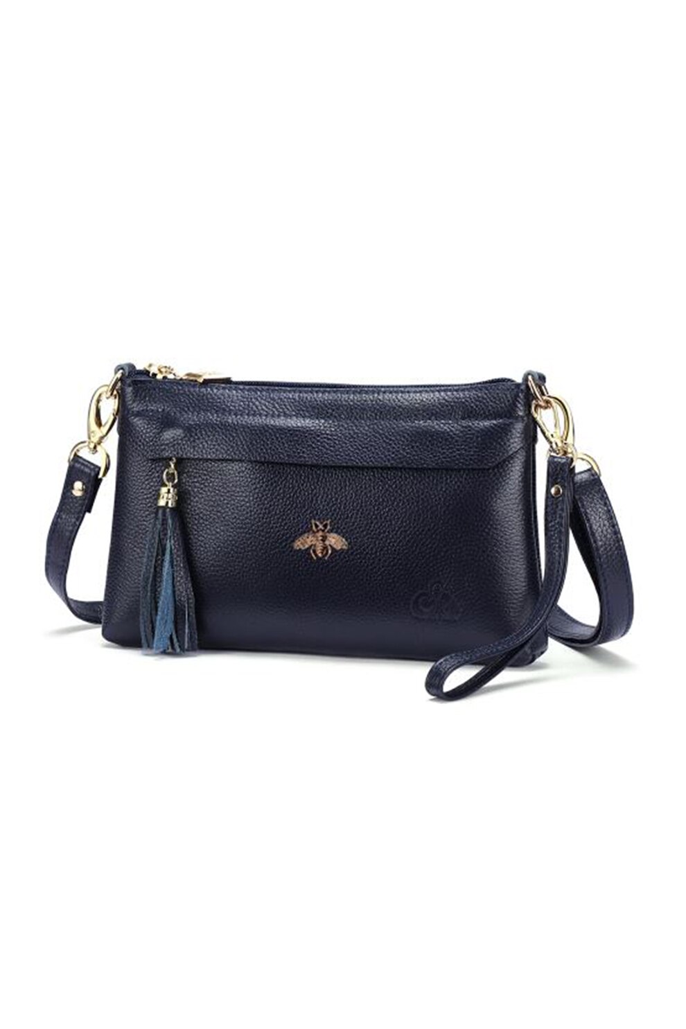 C'iel, Geanta crossbody de piele Elle, Bleumarin