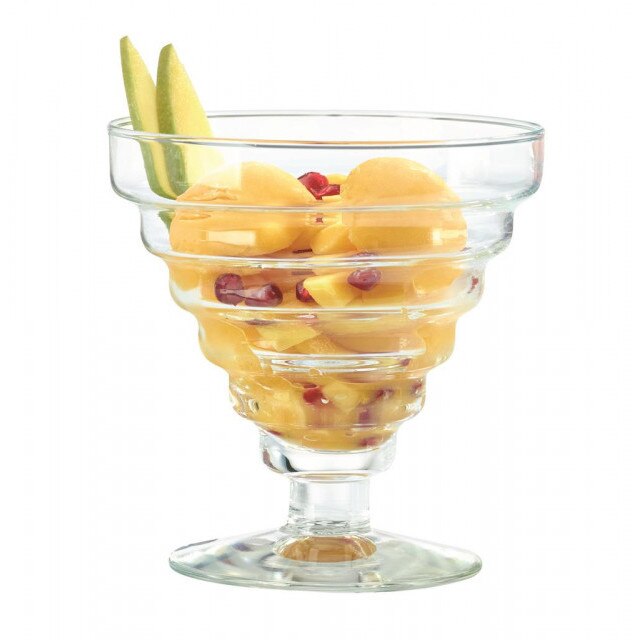 Set 6x Pahar din sticla cu picior model Etore 360 ml, pentru inghetata