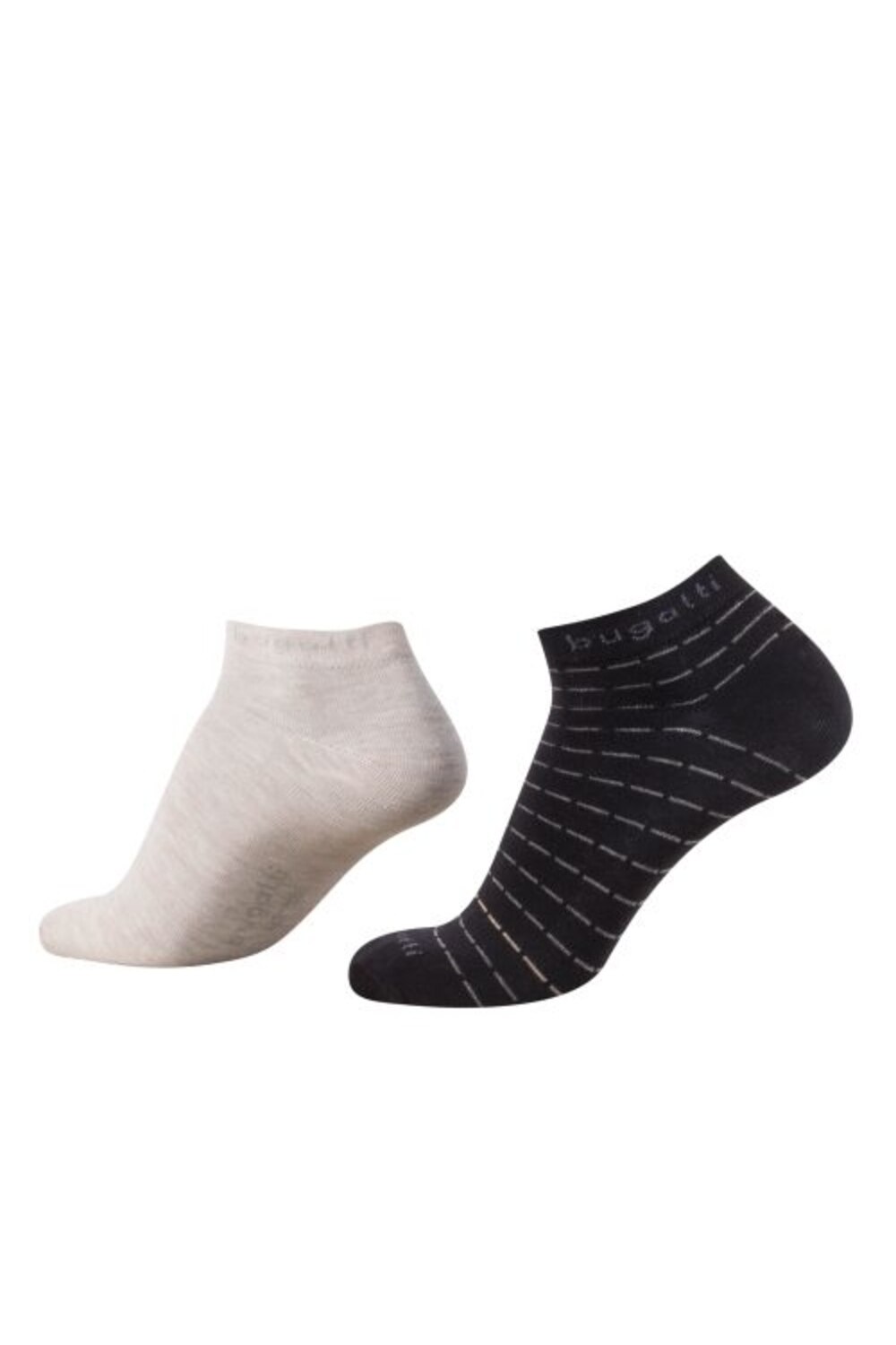 Set 2 sosete barbati, bugatti, dungi / scurte, Negru / Bej