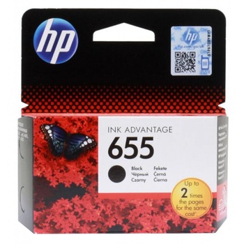 Cartus cerneala HP 655 Black CZ109AE pentru Deskjet Ink Advantage 3525/4615/4625/5525/6525, 550 pagini OEM CZ109AE Cartus cerneala HP 655 Black CZ109AE pentru Deskjet Ink Advantage 3525/4615/4625/5525/6525, 550 pagini OEM CZ109AE