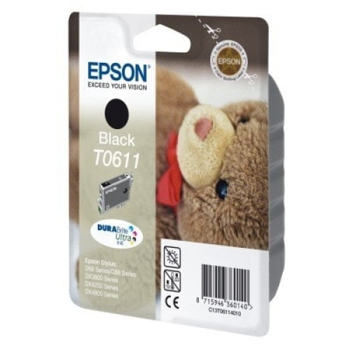 Cartus cerneala Epson Black T0611 pentru Stylus D3850 / Stylus DX4250 / Stylus DX4800 / Stylus DX4850, 250 pagini OEM C13T06114010