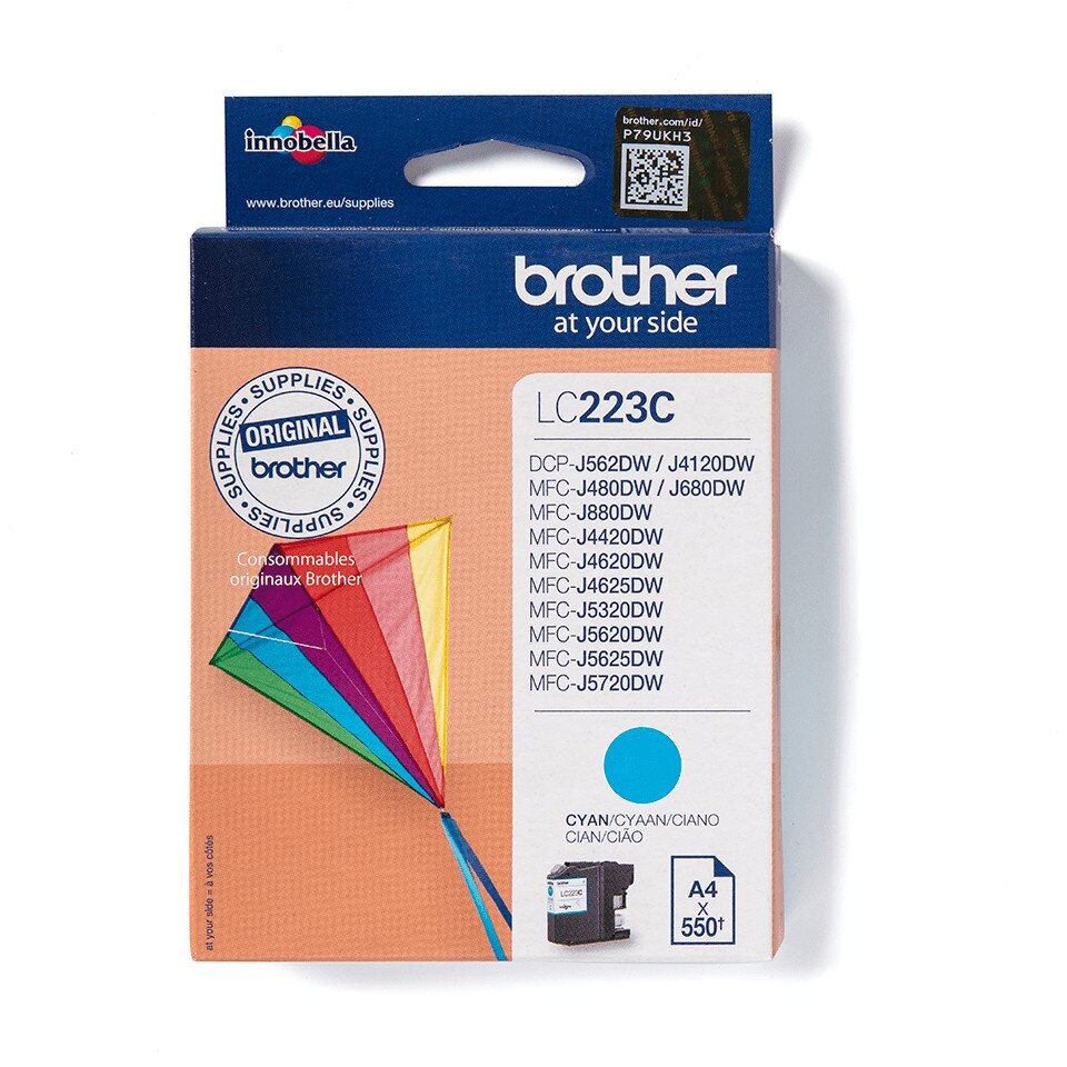 Cartus cerneala Brother Cyan LC223C pentru DCP-J4120DW / MFC-J4420DW / MFC-J4620DW, 550 pagini OEM LC223C