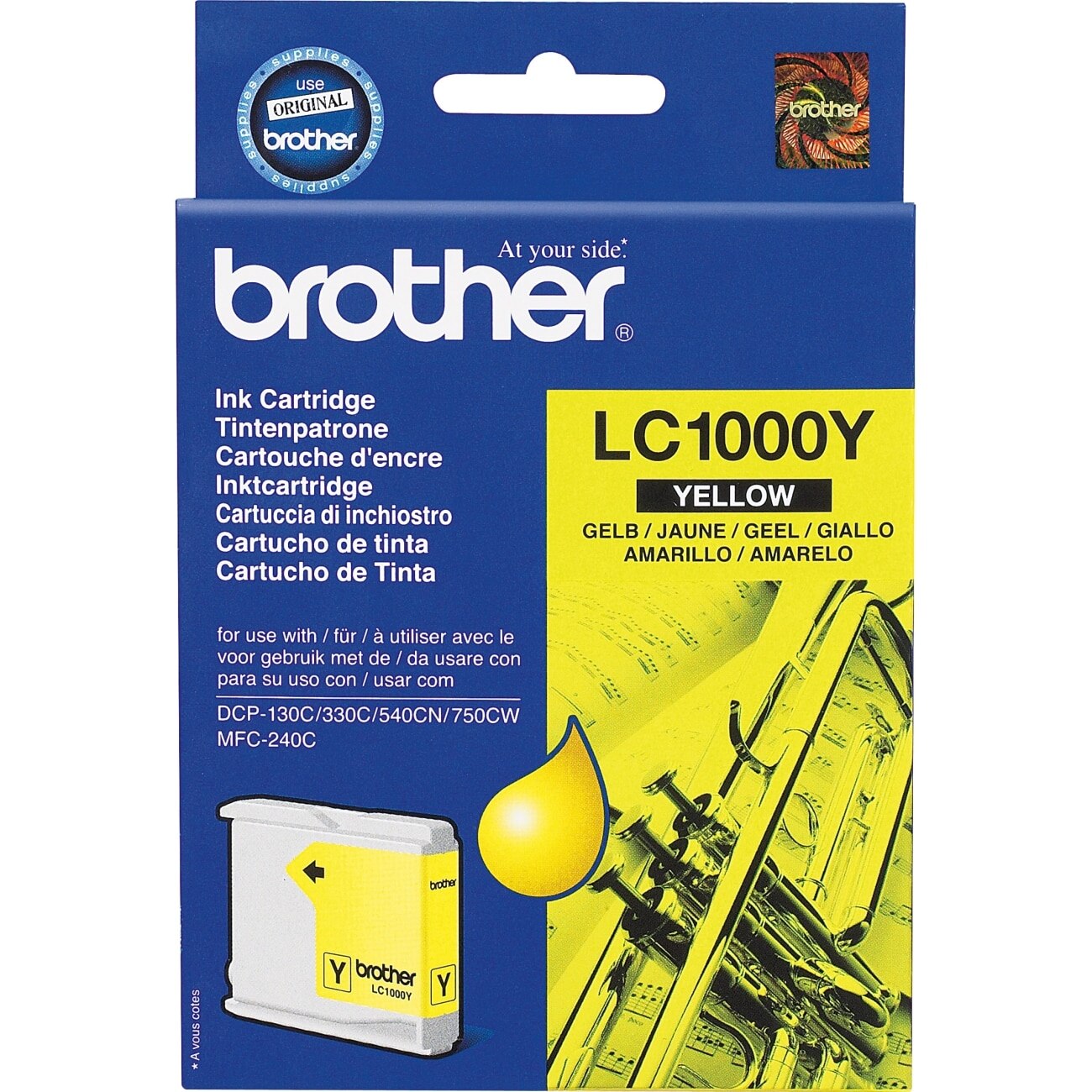 Cartus cerneala Brother Yellow LC1000Y pentru DCP-130C / DCP-330C / MFC-845CW / MFC-3360C / MFC-5460CN / MFC-5860CN, 400 pagini OEM LC1000Y