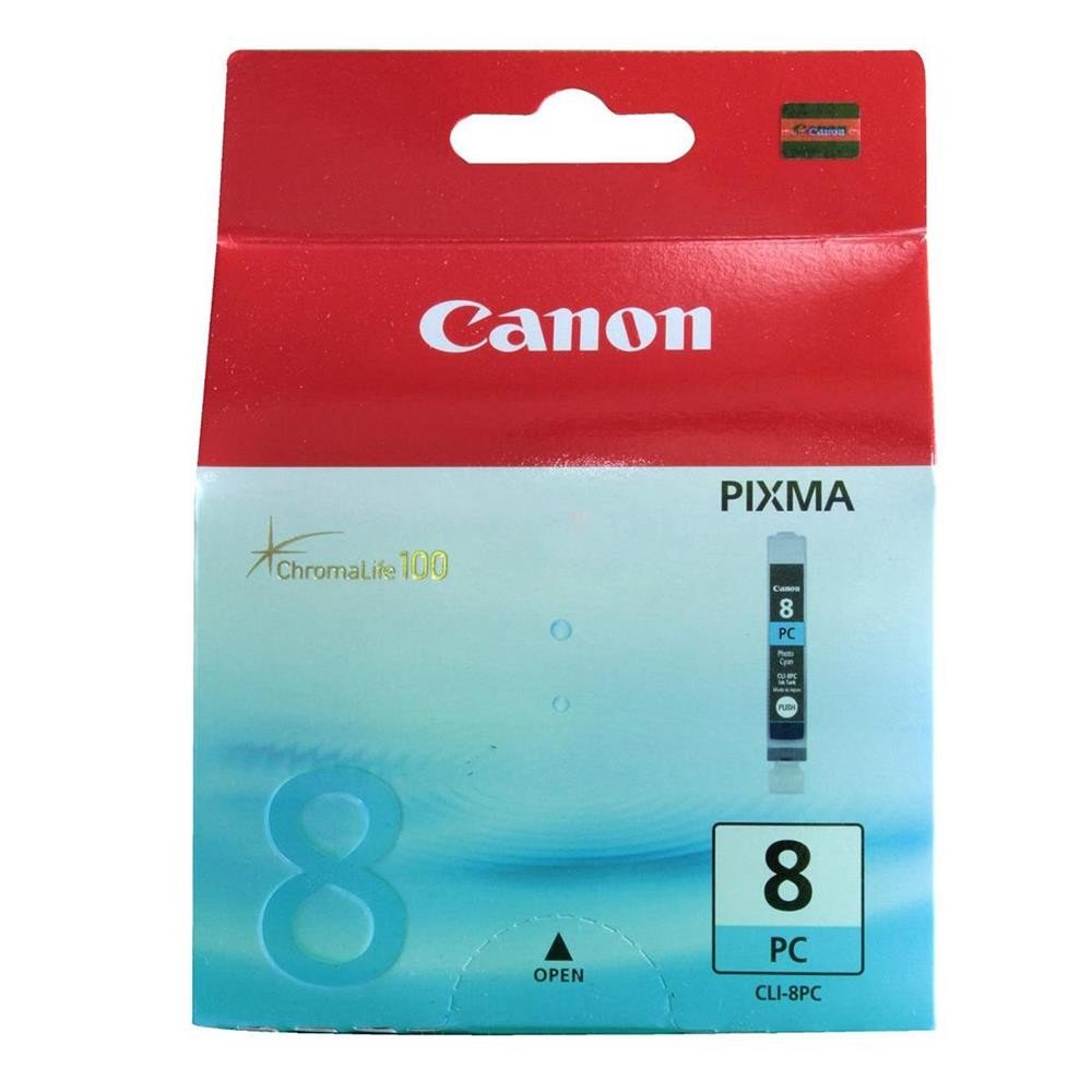 Cartus cerneala Canon Photo Cyan CLI-8PC pentru Pixma iP6600D / Pixma MP960 / Pixma MP970 / Pixma Pro 9000 / Pixma Pro 9000 Mark II / Pixus iP7500, 13ml OEM BS0624B001AA