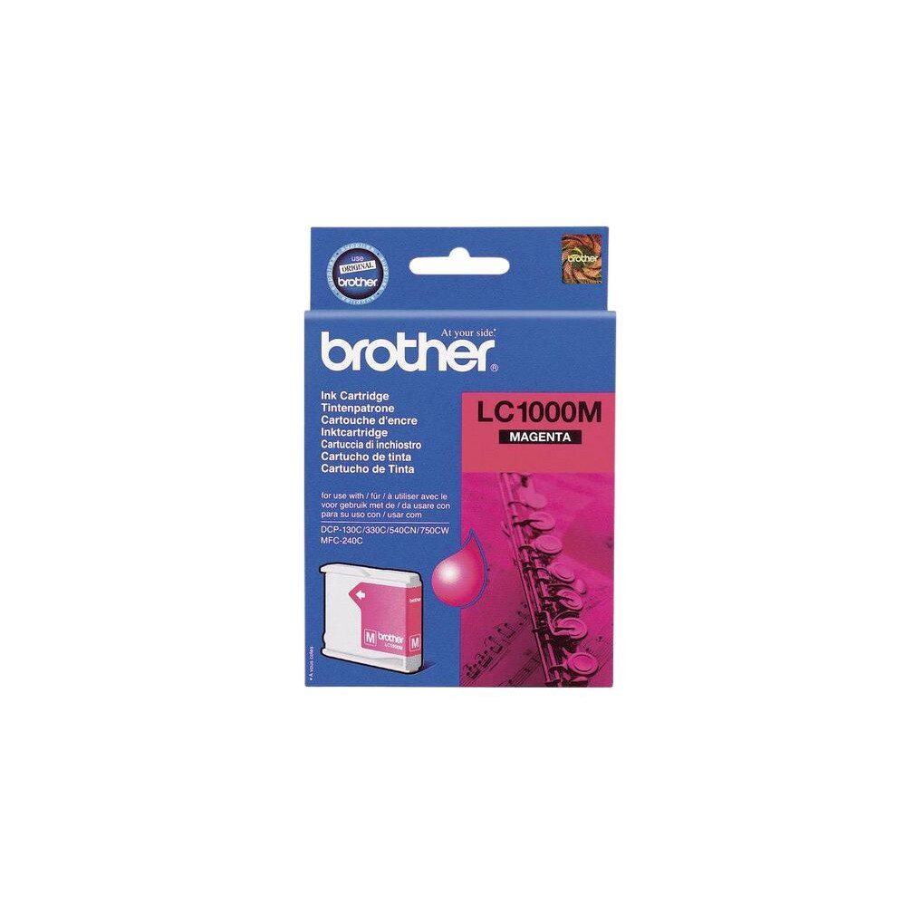 Cartus cerneala Brother Magenta LC1000M pentru DCP-130C / DCP-330C / MFC-845CW / MFC-3360C / MFC-5460CN / MFC-5860CN, 400 pagini OEM LC1000M