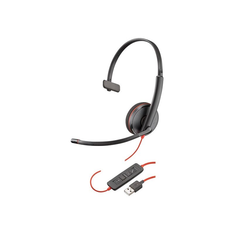 Casca Plantronics Blackwire, C3210 USB-A, Negru (209744-104)