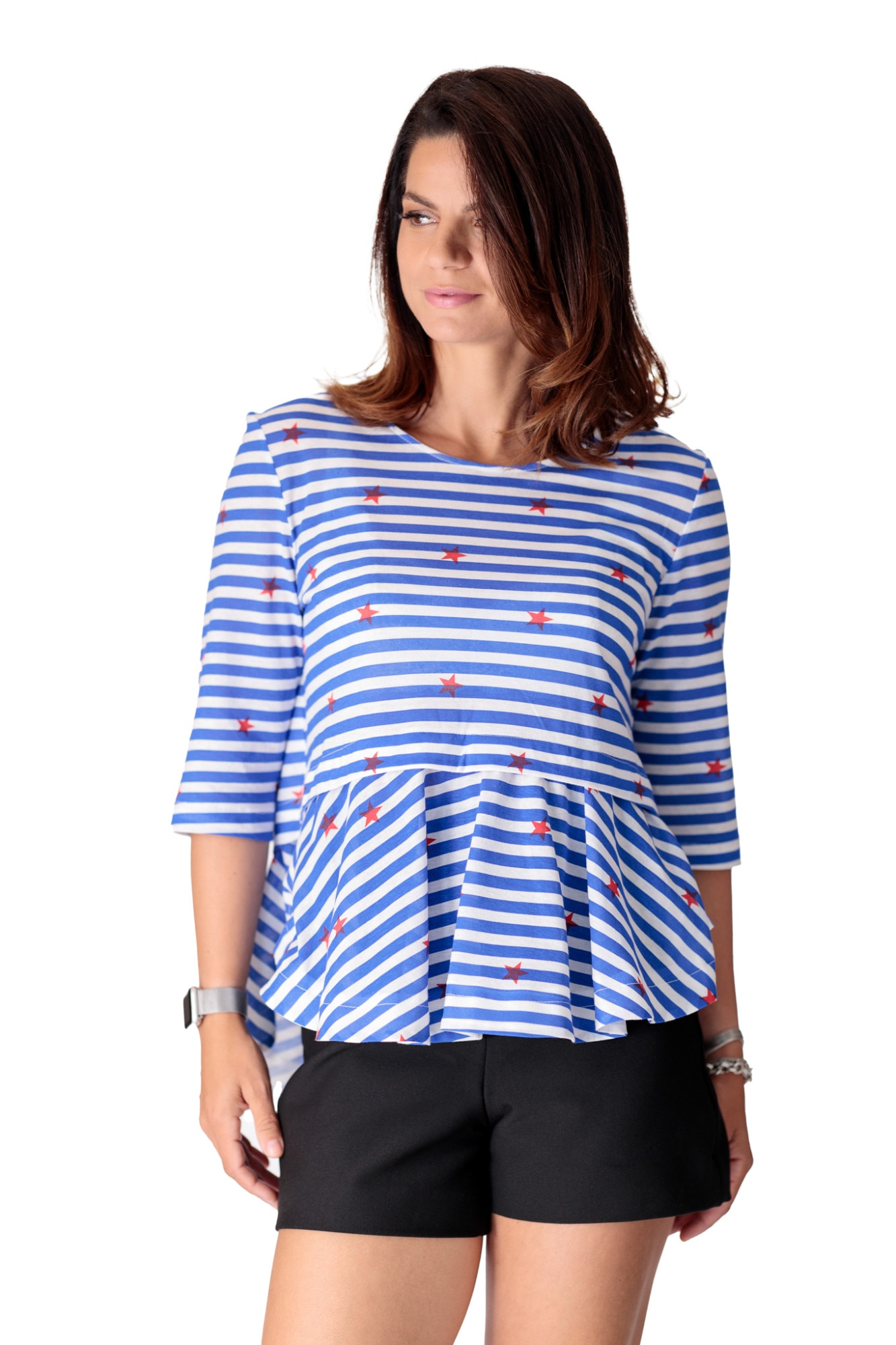 Bluza din bumbac, Giorgal, Astoria, cu dungi
