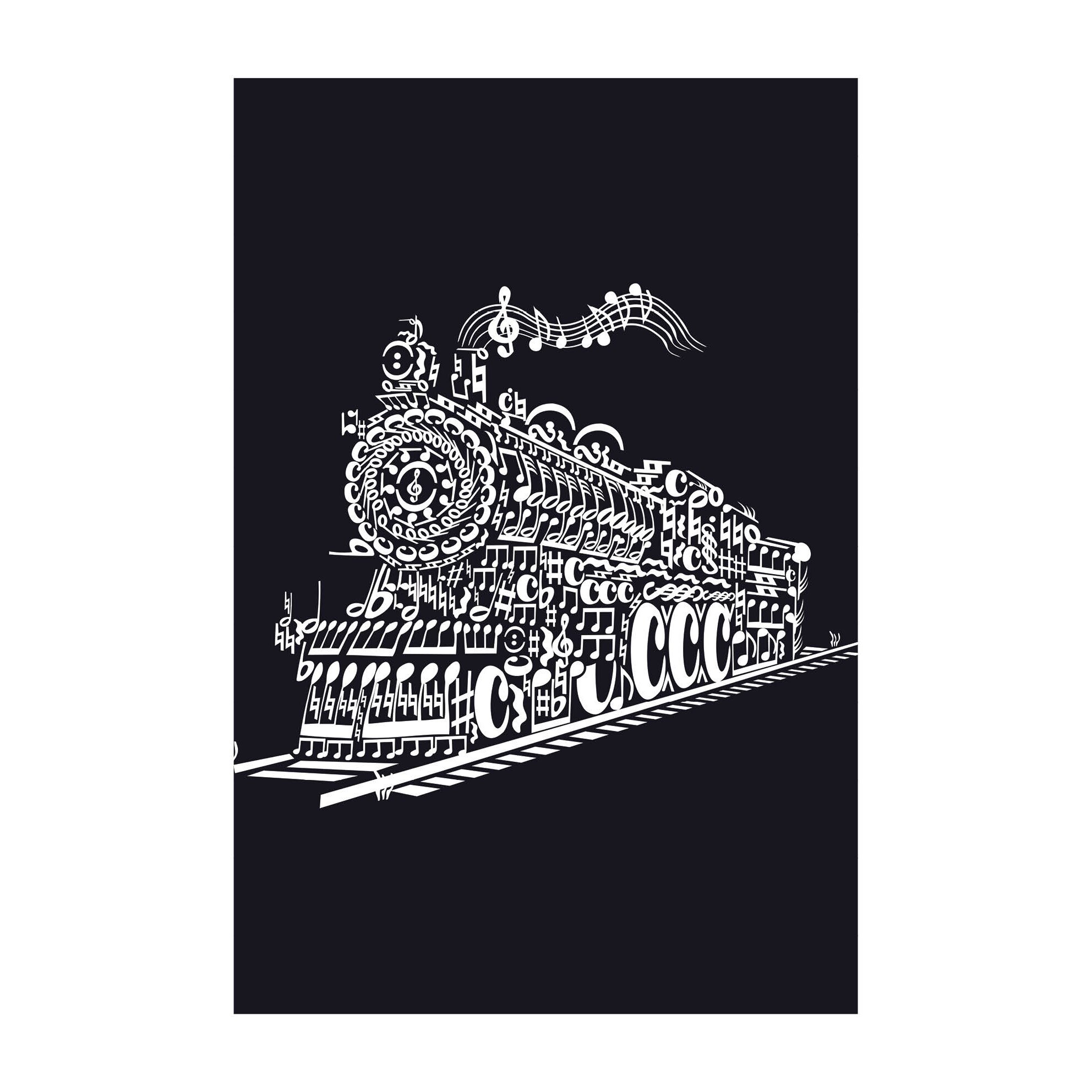 Poster -50x70 cm Trenul muzical