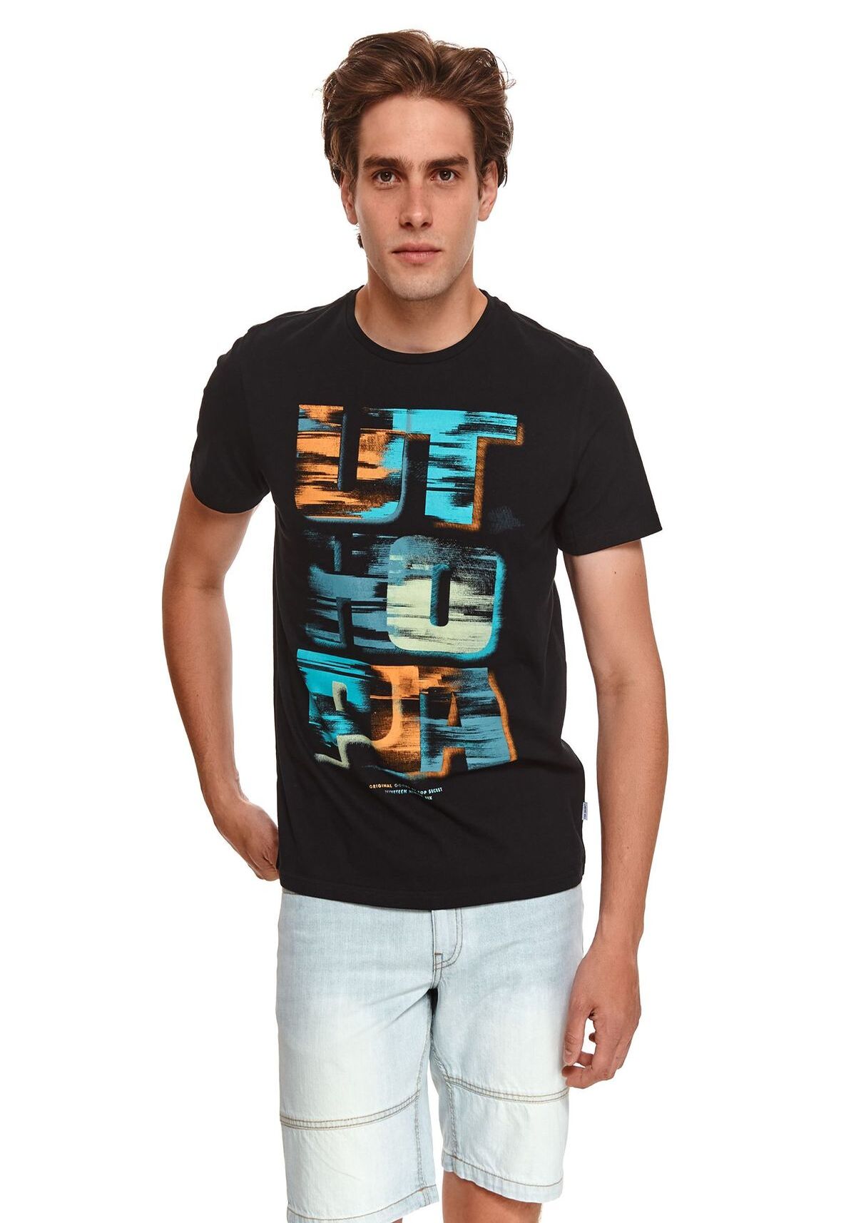 Tricou barbati, TOP SECRET, SPO5167, Negru