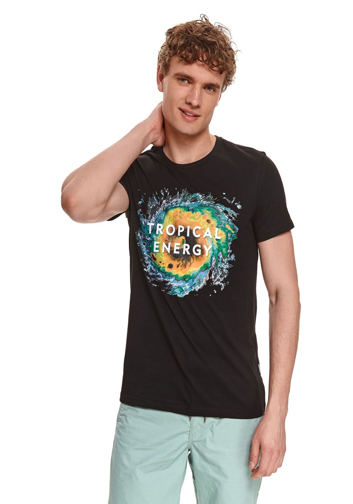 Tricou barbati, TOP SECRET, SPO5166, Negru