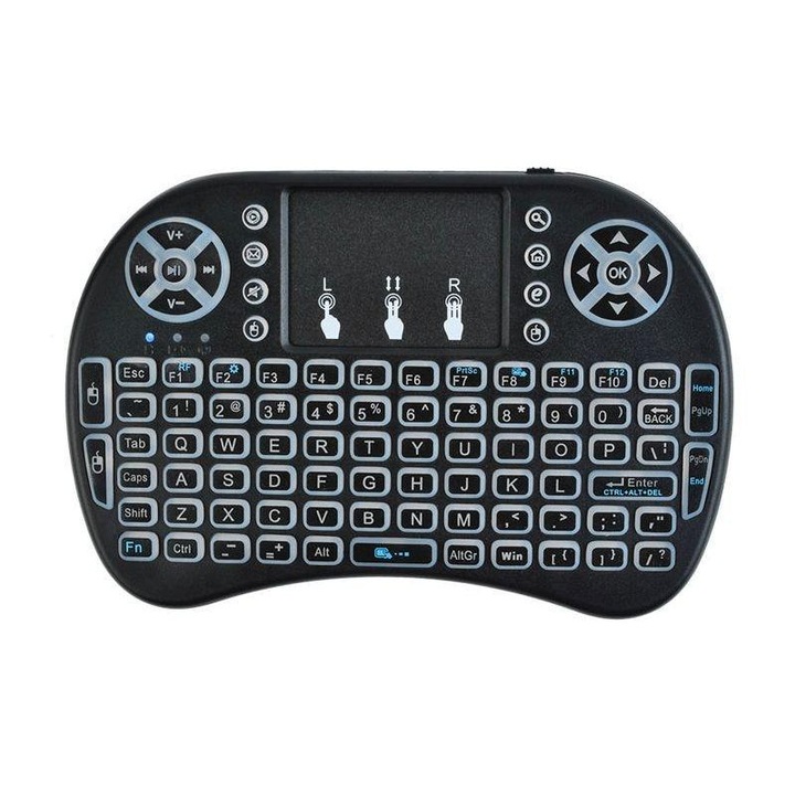 Tastatură mecanică gaming Madlions, tastatură mecanică profesională pentru jocuri MAD 60 HE Flagship V2 - 8K, switch-uri magnetice Amber Pro - Negru MAD-60-HE-V2-FS-MS-BK