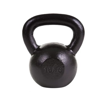Gantera Kettlebell 16 kg, din fonta, maner in forma triunghiulara, Negru Gantera Kettlebell 16 kg, din fonta, maner in forma triunghiulara, Negru