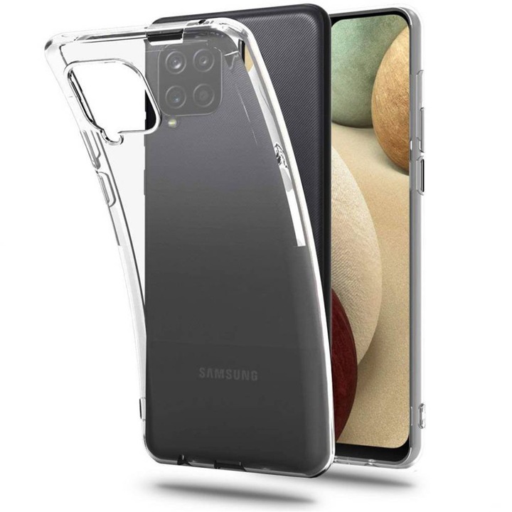 Samsung Galaxy A12 / A12 Nacho / M12 kompatibilis szilikon hátlaptok, vastag, átlátszó, transzparens, 2mm