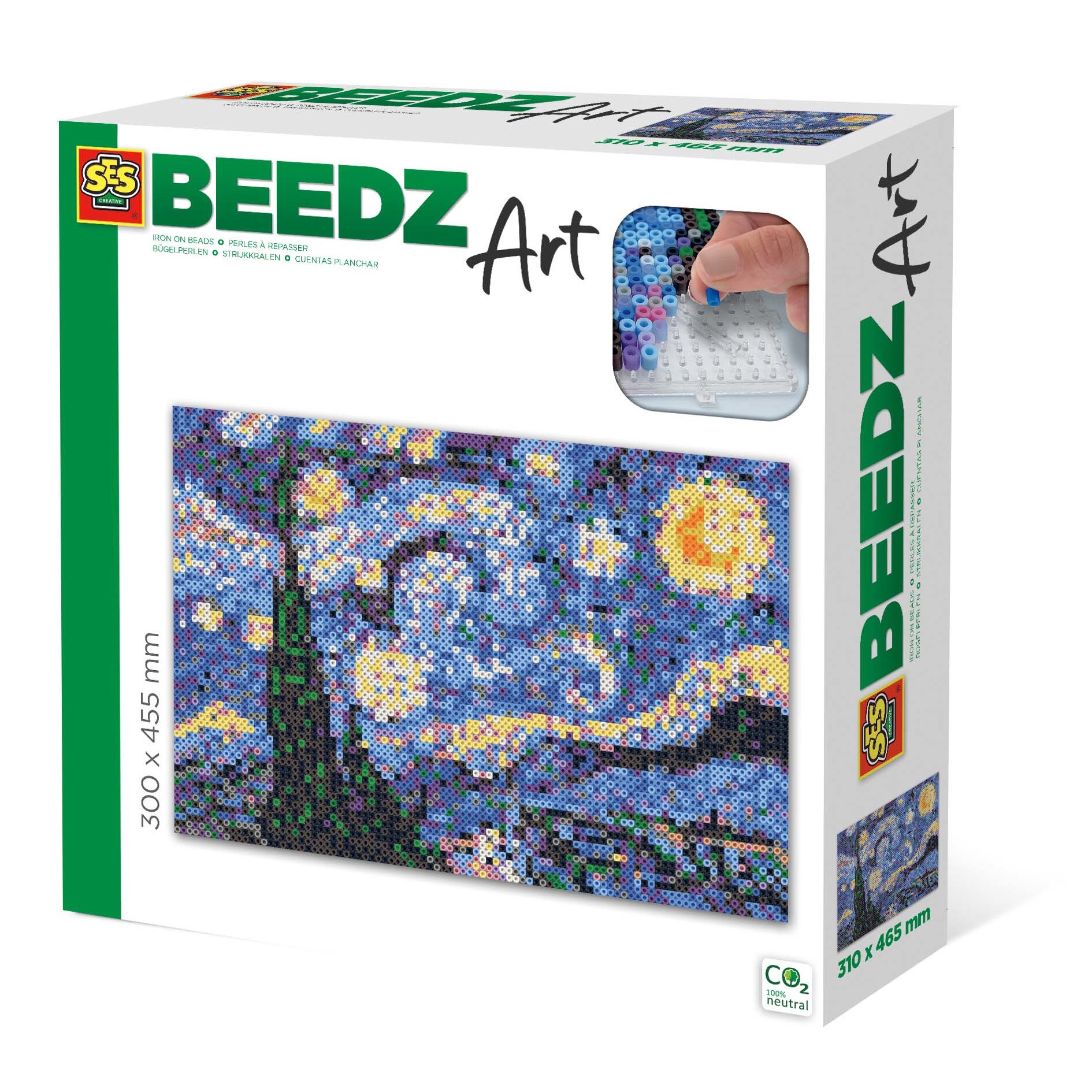 Set de constructie SES Beedz Art Van Gogh Noapte instelata