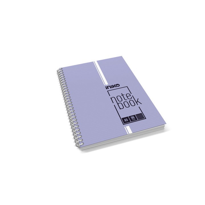Caiet A5 Vinyl by Iniko 96 file dictando, coperta polipropilena, cu spirala
