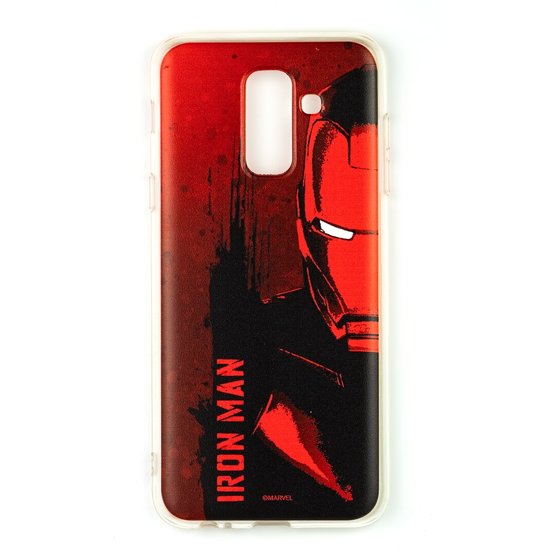 Husa de telefon, Marvel, compatibil cu Samsung Galaxy A6+ Plus (2018), model Iron Man 004, TPU, multicolor