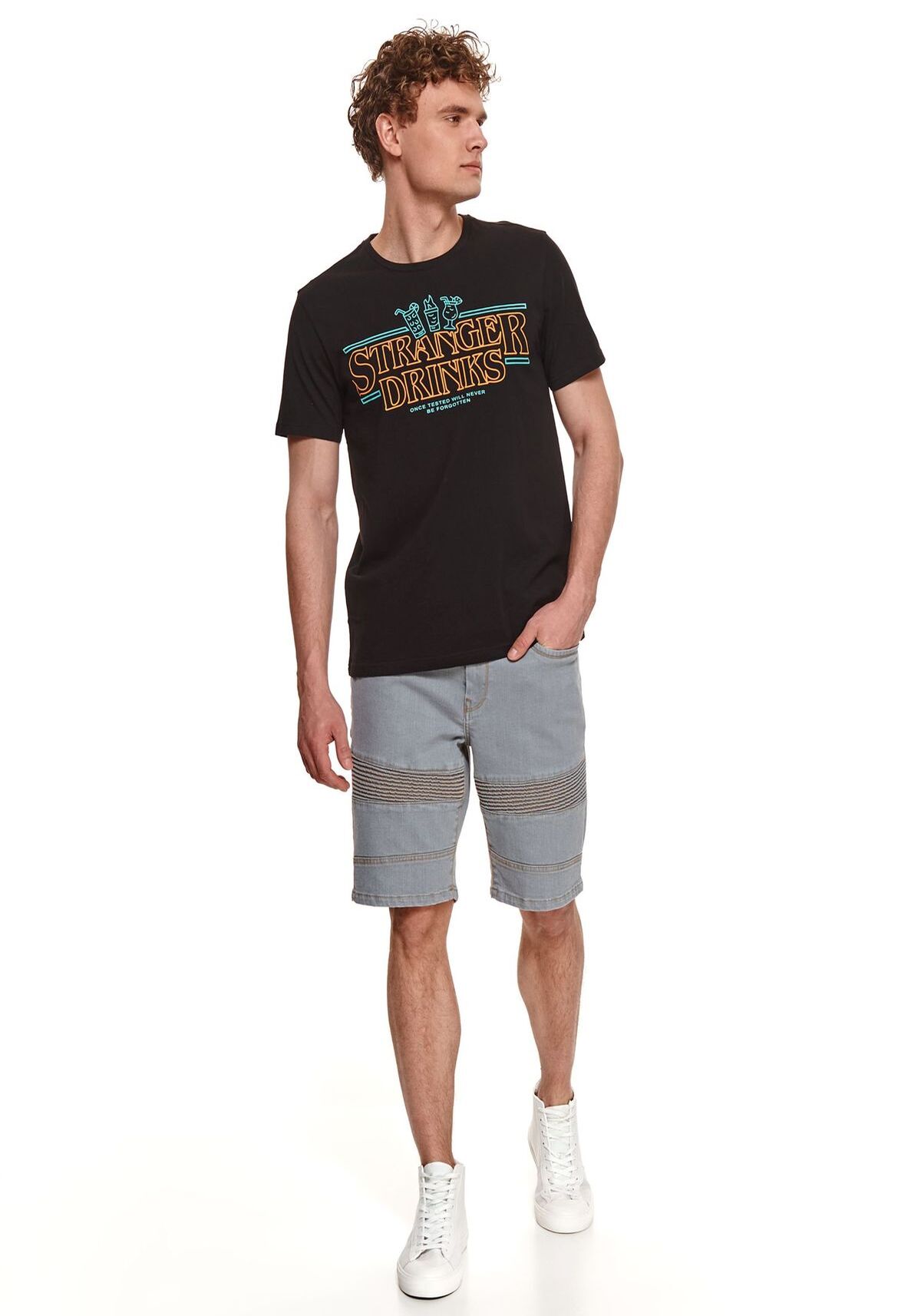 Tricou barbati, TOP SECRET, SPO5172, Negru