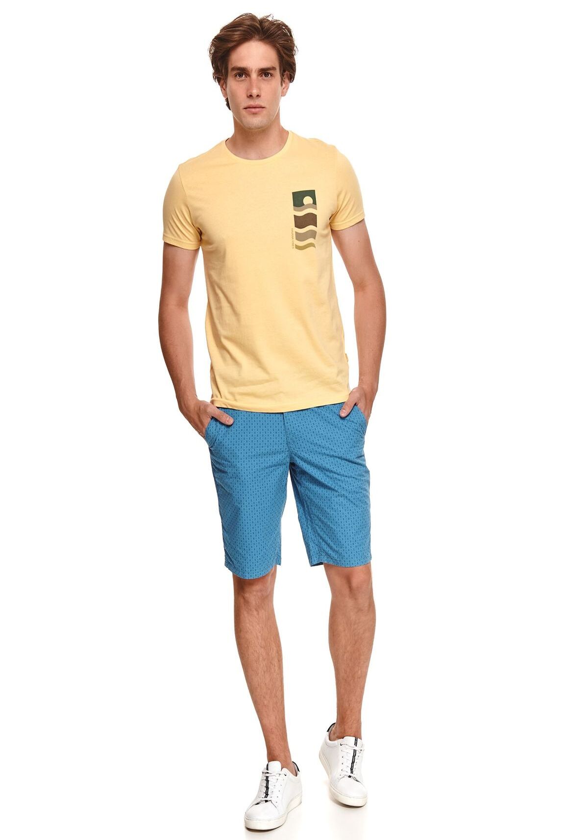 Tricou barbati, TOP SECRET, SPO5170, Galben