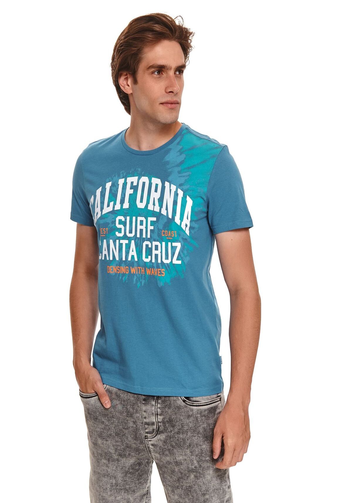 Tricou barbati, TOP SECRET, SPO5192, Albastru