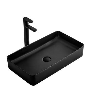 Lavoar Denis, negru mat, montaj pe blat, 61x35 cm, ceramica sanitara Lavoar Denis, negru mat, montaj pe blat, 61x35 cm, ceramica sanitara