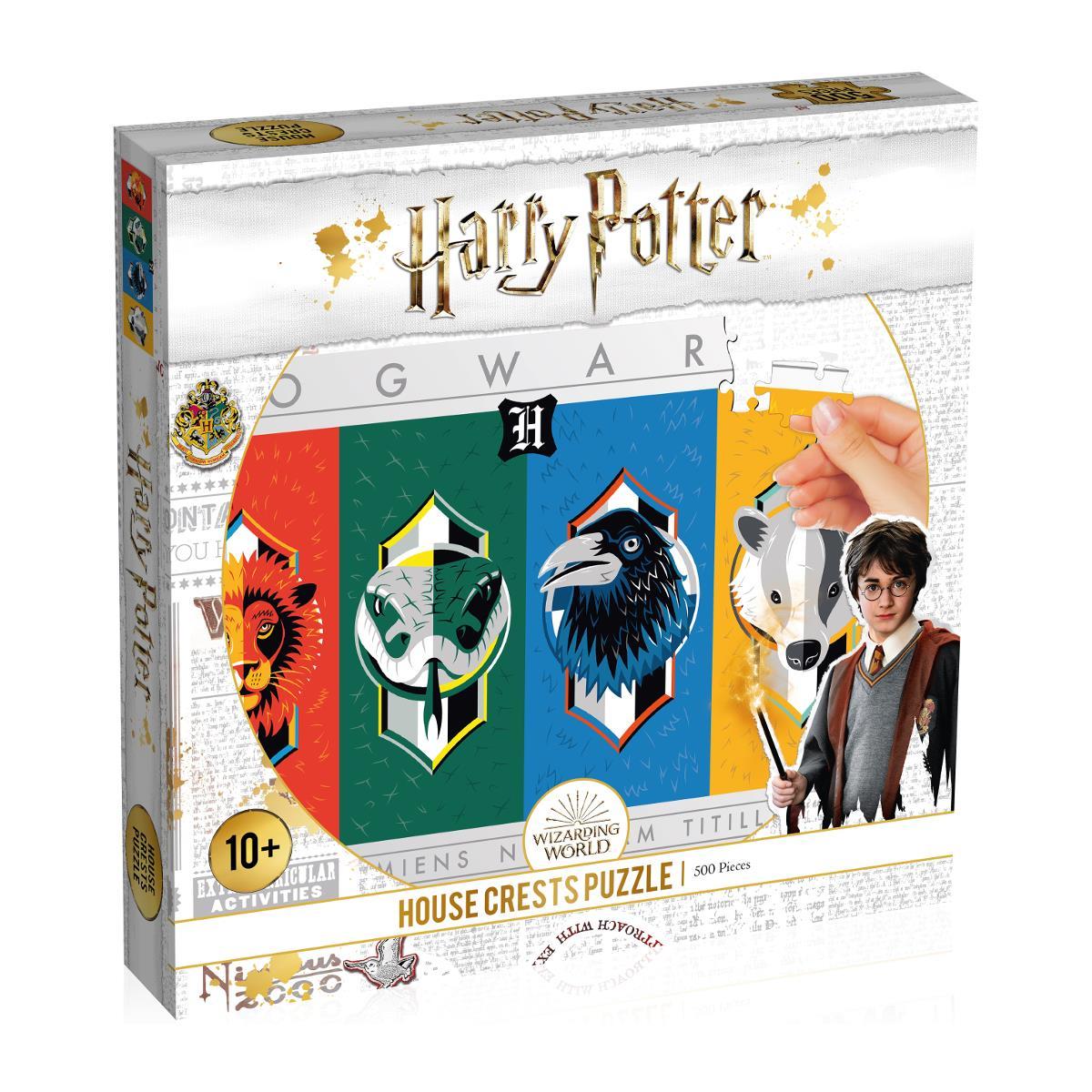 Puzzle 500 piese - Harry Potter House Crests, Carton