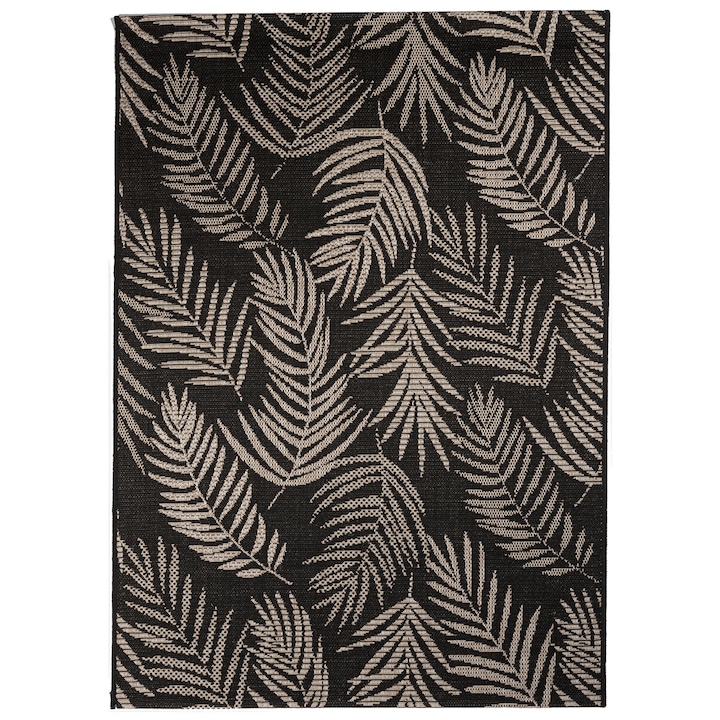 Флорален килим Cordoba, Черен/Сив, 200x290 см