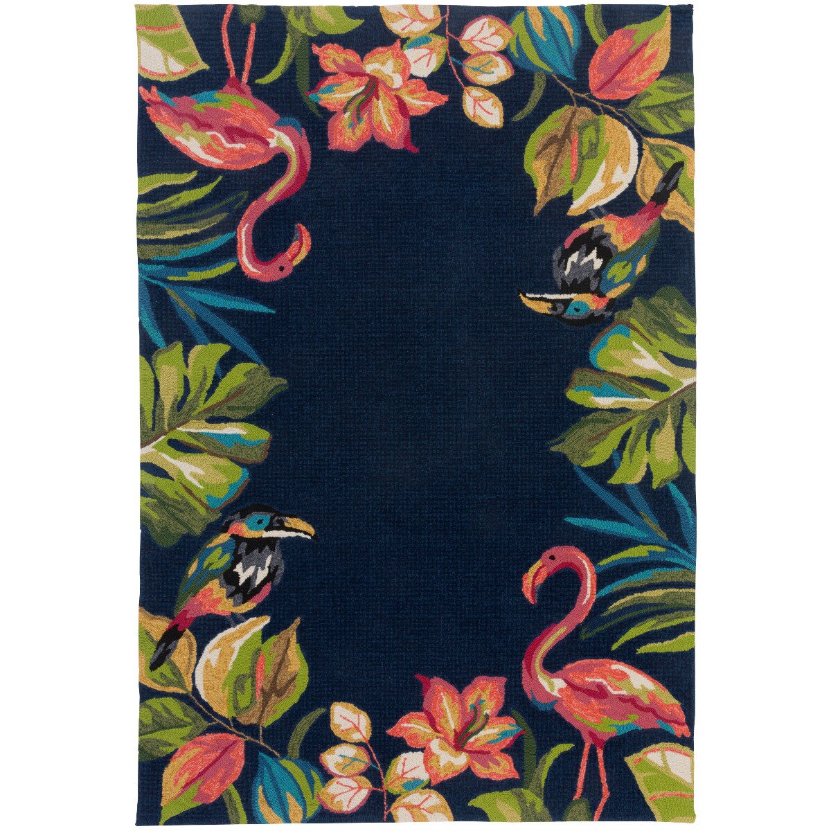Covor Floral Rosetta, Antracit/Multicolor, 120x180 cm