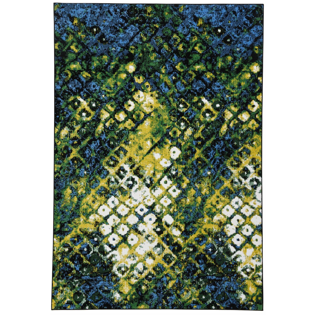 Covor Modern & Geometric Monia, Albastru/Multicolor, 60x120 cm