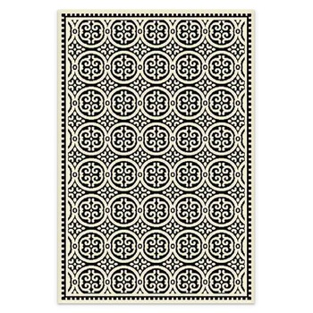 Covor sintetic Matrix 8806-1-18233, 60 x 110 cm, negru/bej, geometric Covor sintetic Matrix 8806-1-18233, 60 x 110 cm, negru/bej, geometric