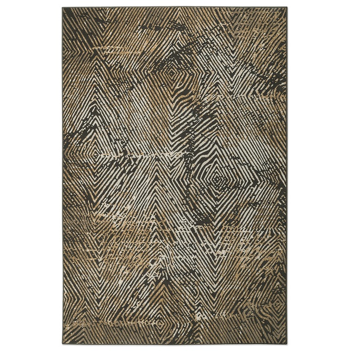 Covor lana 100% Bella 7712-1-51988, 80 x 150 cm, maro.gri, modern