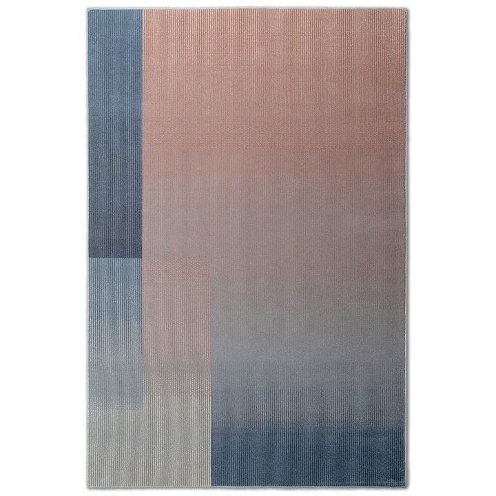 Covor Carpeta lana 100%, Colectia Bella 7710-1-51944, 200 x 300 cm, albastru/caramiziu, modern