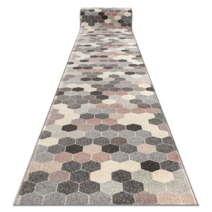 Traversa DYWANY ŁUSZCZÓW heos 78537 gri si roz si crem hexagon, 60 cm