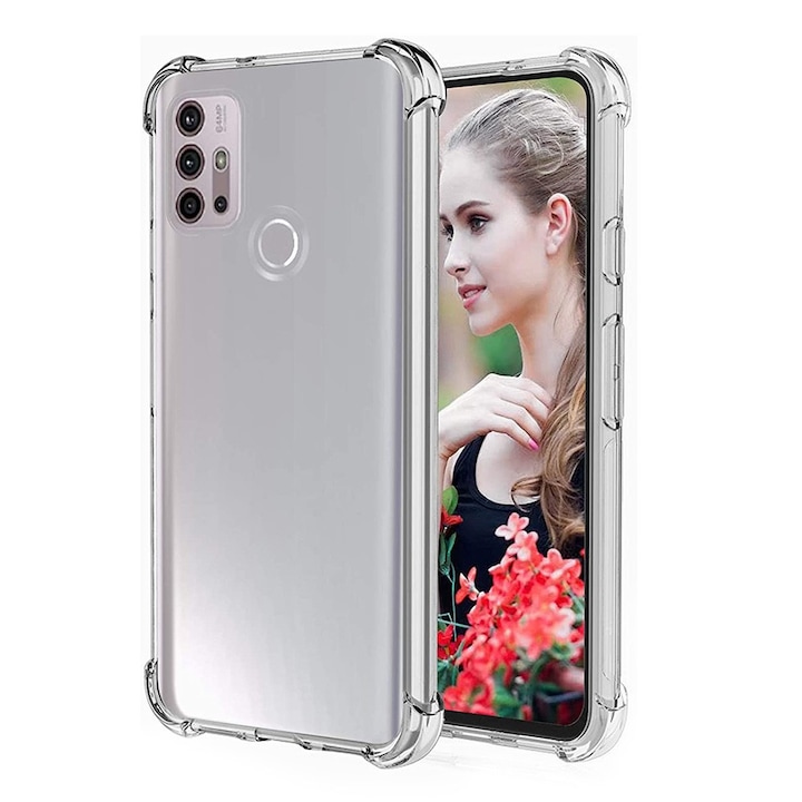 Ütésálló tok kompatibilis a Motorola Moto G10 / Moto G30 / Moto G10 Power, TPU, porálló, vékony, átlátszó