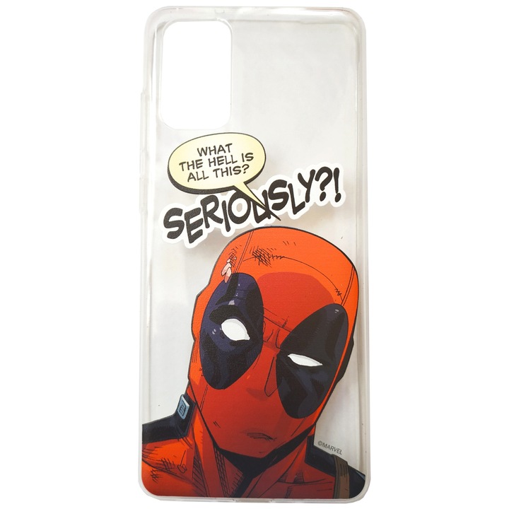 Предпазен гръб Marvel Deadpool, 010, Partial Print, за Samsung Galaxy S20 Plus/Galaxy S11, Прозрачен/Многоцветен